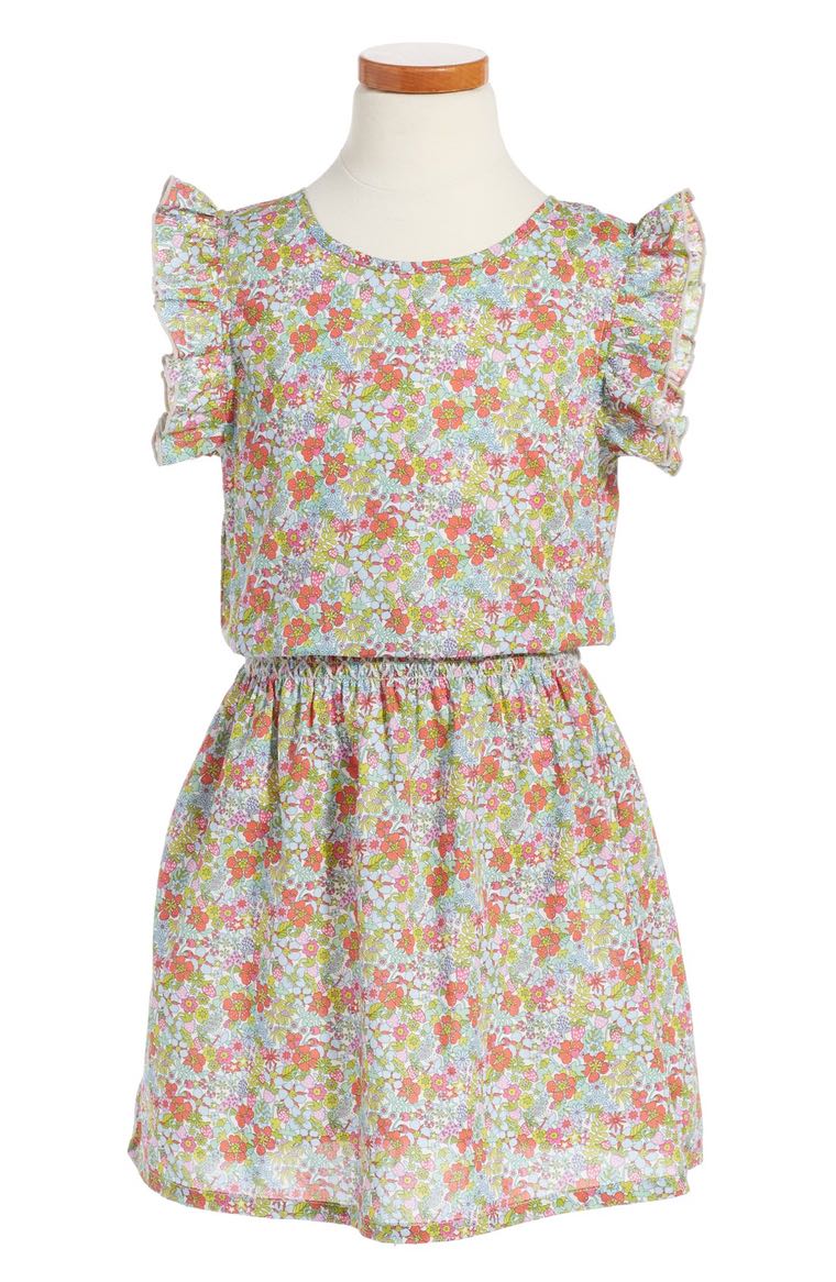 Peek Finley Floral Print Dress (Toddler Girls, Little Girls & Big Girls) Coral easter dresses for toddler girls 2017 style
