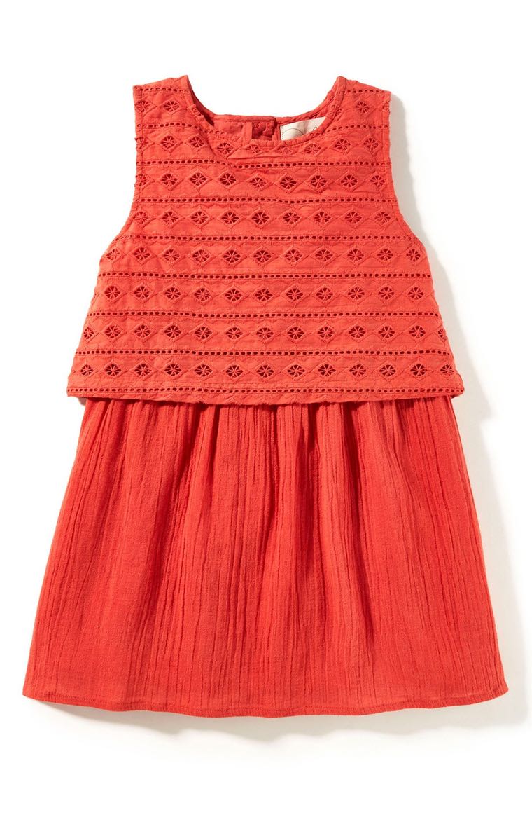 Peek Poppy Sleeveless Dress (Toddler Girls, Little Girls & Big Girls) Coral easter dresses for toddler girls 2017 style