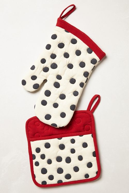 Polka Dotted Pot Holder Grey anthropologie presidents day sale