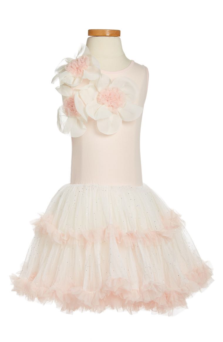 Popatu Flower Pettidress (Toddler Girls & Little Girls) Peach easter dresses for toddler girls 2017 style