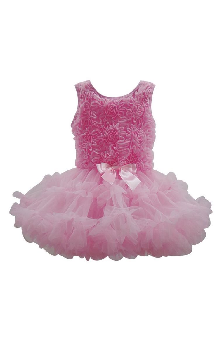 Popatu Rosette Soutache Pettidress (Toddler Girls & Little Girls) Pink easter dresses for toddler girls 2017 style