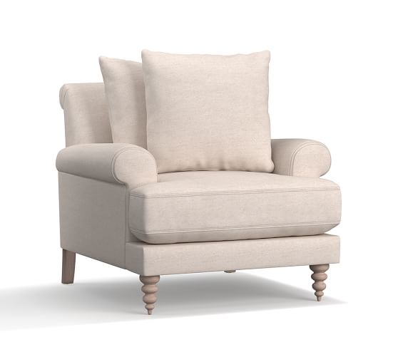 Pottery Barn AMALIE UPHOLSTERED ARMCHAIR pottery barn upholstered armchairs sale