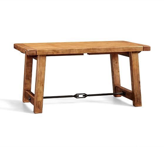 Pottery Barn BENCHWRIGHT EXTENDING DINING TABLE Vintage Spruce Finish pottery barn extra 20% furniture clearance sale