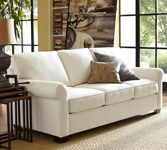 Pottery Barn BUCHANAN ROLL ARM UPHOLSTERED SOFA pottery barn upholstered sofas sale
