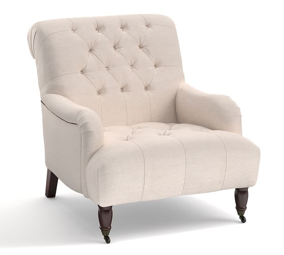 Pottery Barn DEMPSY UPHOLSTERED ARMCHAIR pottery barn upholstered armchairs sale