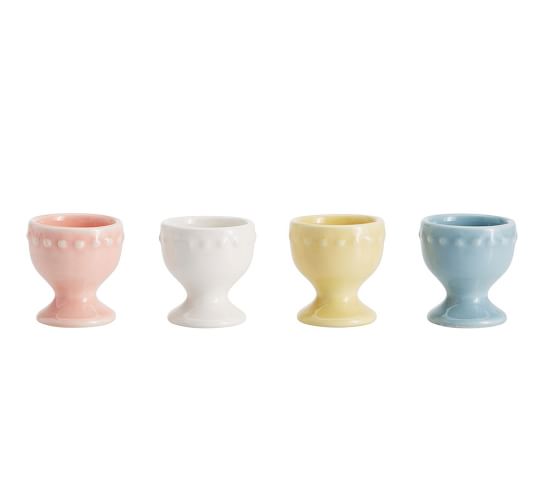 Pottery Barn EMMA EGG CUP, MIXED SET OF 4 pottery barn friends and family sale
