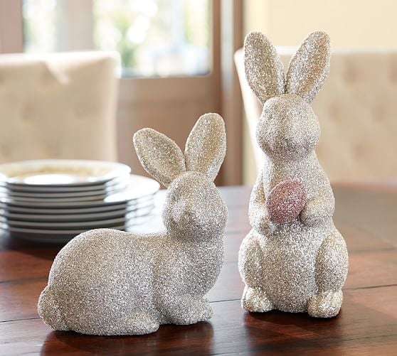 Pottery Barn GERMAN GLITTER BUNNY pottery barn friends and family sale