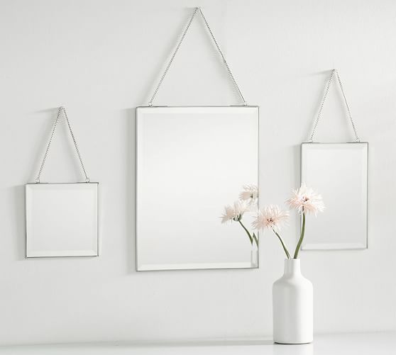Pottery Barn HANGING BEVELED MIRRORS - SET OF 3 2017 pottery barn presidents day premier event sale