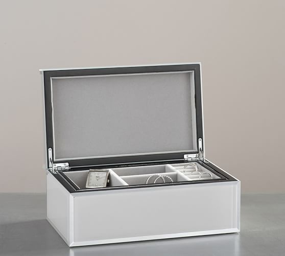 Pottery Barn JOSIE MIRRORED SMALL JEWELRY BOX pottery barn presidents day premier event sale