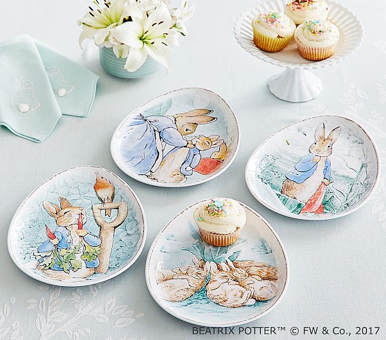 Pottery Barn Kids Beatrix Potter™ Egg Shaped Plates pottery barn kids easter baskets