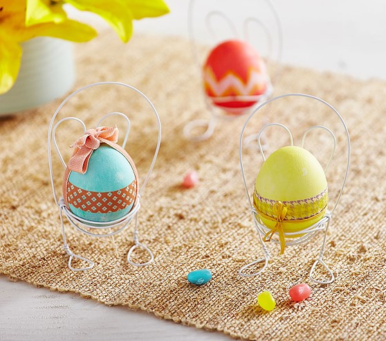 Pottery Barn Kids Bunny Shaped Egg Holders Set Of 3 pottery barn kids easter decor