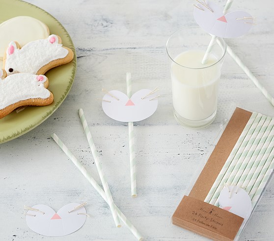 Pottery Barn Kids Easter Bunny Straws pottery barn kids easter decor