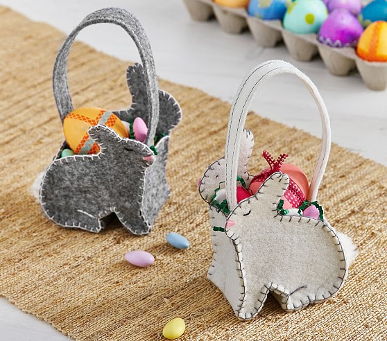 Pottery Barn Kids Felt Bunny Treat Containers pottery barn kids easter decor