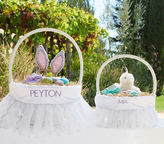 Pottery Barn Kids Glitter Printed Easter Basket Liners pottery barn kids easter baskets for kids 