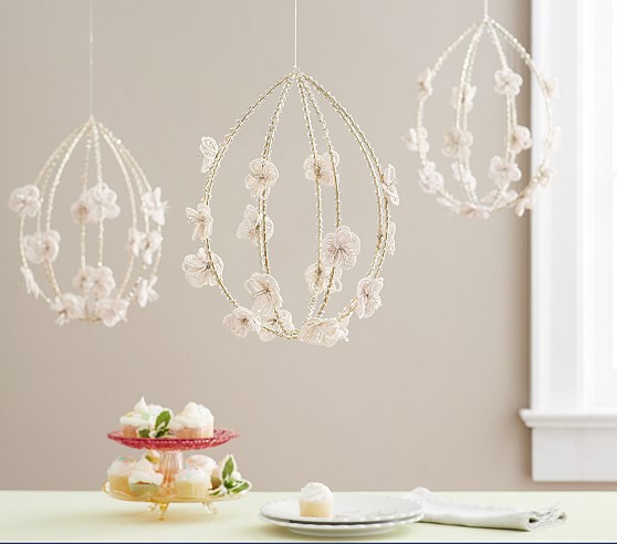 Pottery Barn Kids Hanging Beaded Egg pottery barn kids easter decor