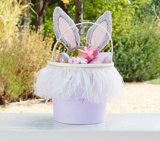 Pottery Barn Kids Lavender Feather Pretty Easter Bucket pottery barn kids easter baskets 