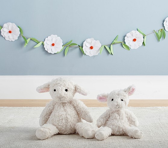 Pottery Barn Kids White Lamb Plush pottery barn kids easter decor