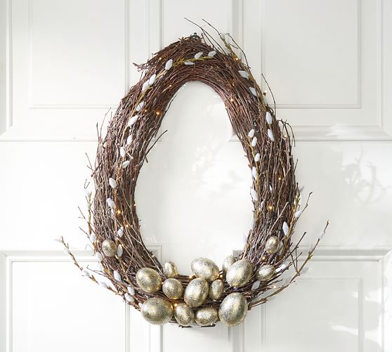 Pottery Barn LIT EGG WREATH pottery barn friends and family sale
