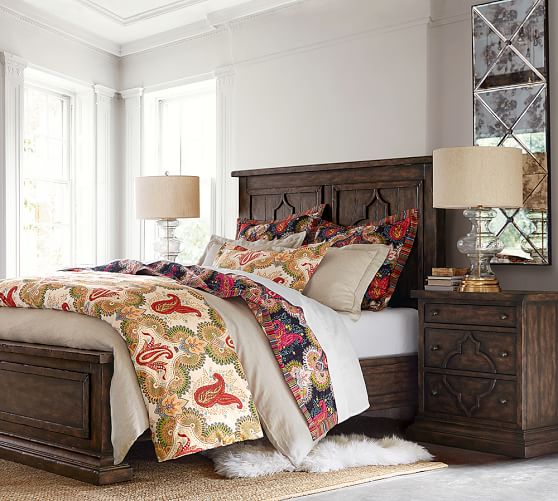 Pottery Barn LORRAINE WOOD BED 2017 pottery barn presidents day premier event sale