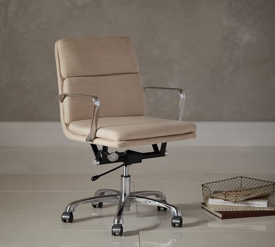 Pottery Barn NASH UPHOLSTERED SWIVEL DESK CHAIR pottery barn extra 20% furniture clearance sale