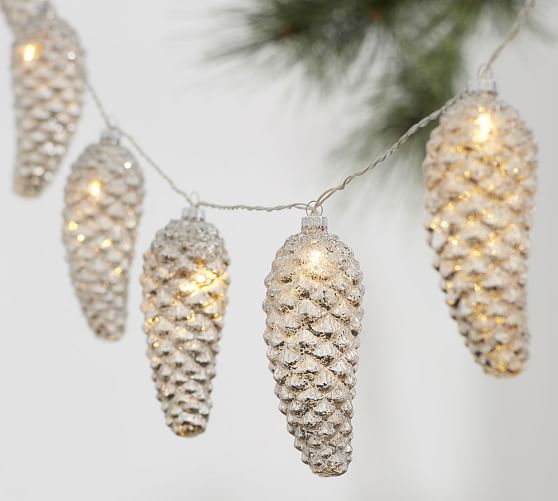Pottery Barn PINECONE MERCURY STRING LIGHTS pottery barn extra 20% furniture clearance sale