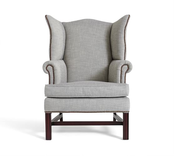 Pottery Barn THATCHER UPHOLSTERED WINGBACK CHAIR pottery barn upholstered armchairs sale