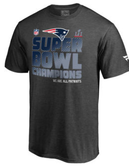 Pro Line by Fanatics Branded New England Patriots Charcoal Super Bowl LI Champions Trophy Collection Locker Room T-Shirt new england patriots super bowl li champions