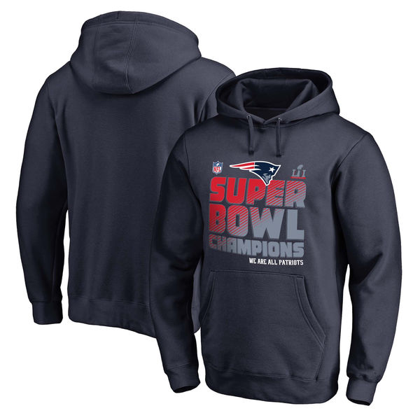 Pro Line by Fanatics Branded New England Patriots Navy Super Bowl LI Champions Trophy Collection Locker Room Alternate Pullover Hoodie