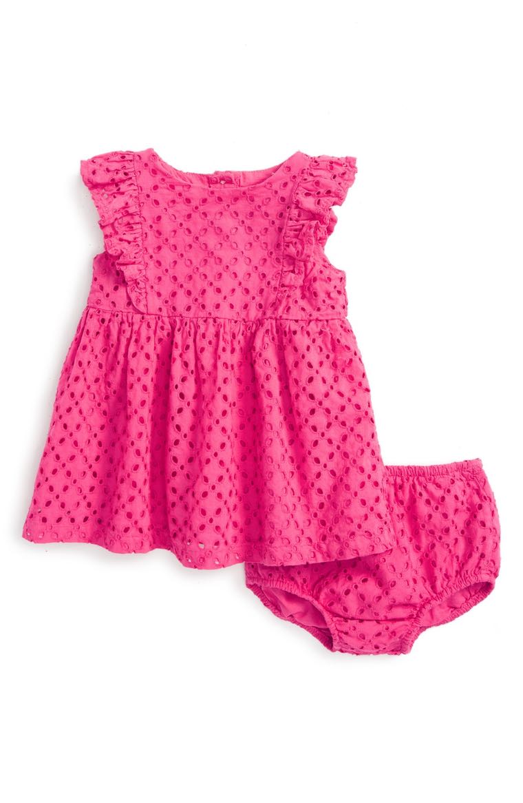 Ralph Lauren Eyelet Dress (Baby Girls) Ultra Pink easter dresses for baby girls 2017 style