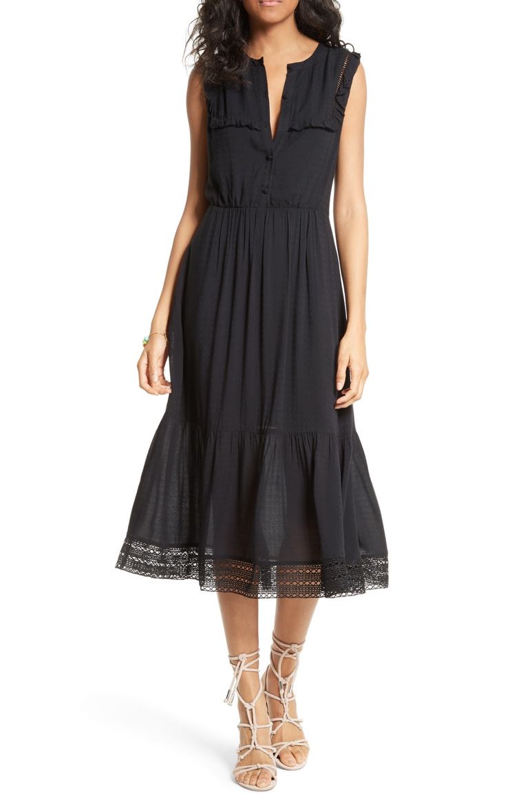 Rebecca Minkoff Mitchell Dress Black lace midi dresses 