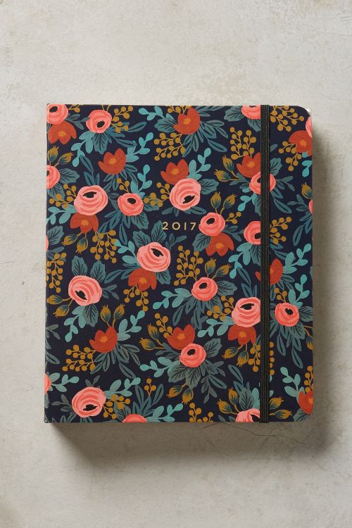 Rifle Paper Co. Finest Hour Planner Black Motif anthropologie presidents day sale