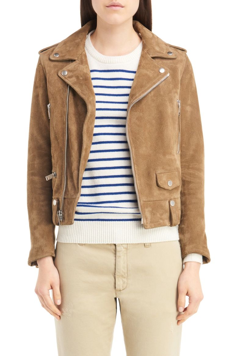 Saint Laurent Fringe Suede Moto Jacket Havane suede moto jackets spring 2017 trend