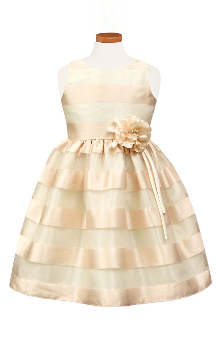 Sorbet Stripe Sleeveless Dress (Toddler Girls & Little Girls) Blush easter dresses for toddler girls 