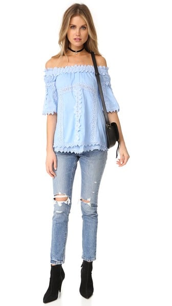 Style Mafia Nara Off The Shoulder Top Blue shopbop buy more save more sale