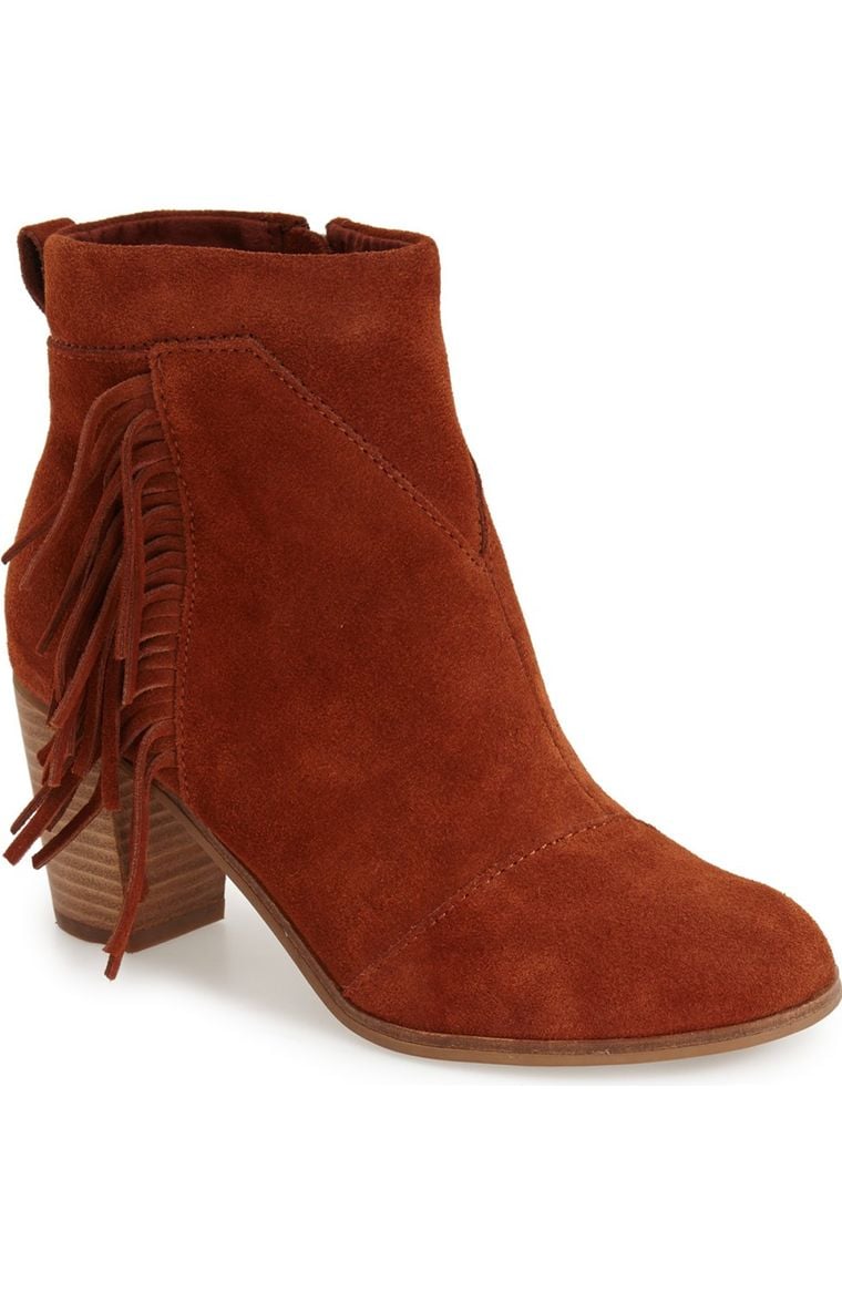 TOMS Lunata Suede Bootie (Women) Medium Brown Nordstrom winter sale
