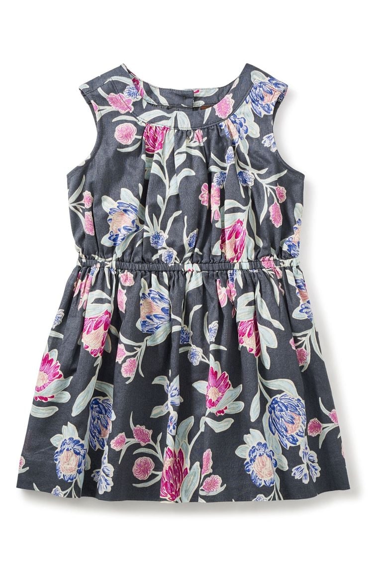 Tea Collection Kylie Floral Print Sleeveless Dress (Toddler Girls, Little Girls & Big Girls) Coal easter dresses for toddler girls 2017 style