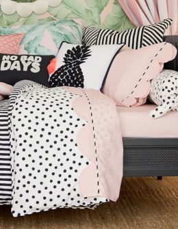 The Emily & Meritt Cabana Stripe Duvet + Sham PBteen emily & meritt collection for pottery barn teen hollywood glam