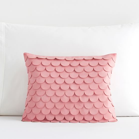 The Emily & Meritt Mermaid Scallop Pillow Cover Pottery Barn Teen emily & meritt collection for pottery barn teen