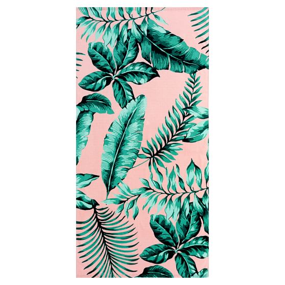 The Emily & Meritt Palm Leaf Beach Towel Pottery Barn Teen emily & meritt collection for pottery barn teen