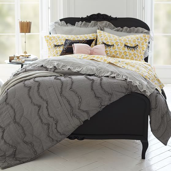 The Emily & Meritt Scallop Ruffle Quilt + Sham emily & meritt collection for Pottery Barn Teen