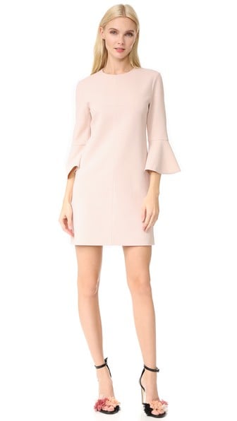 Tibi Bell Sleeve Dress Morro Sand