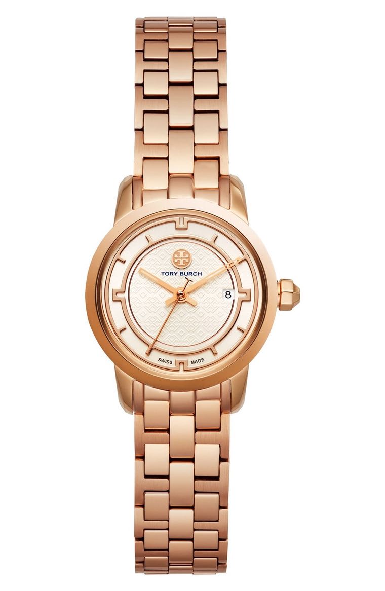 Tory Burch Classic Bracelet Watch, 28mm Rose Gold Ivory Nordstrom winter sale