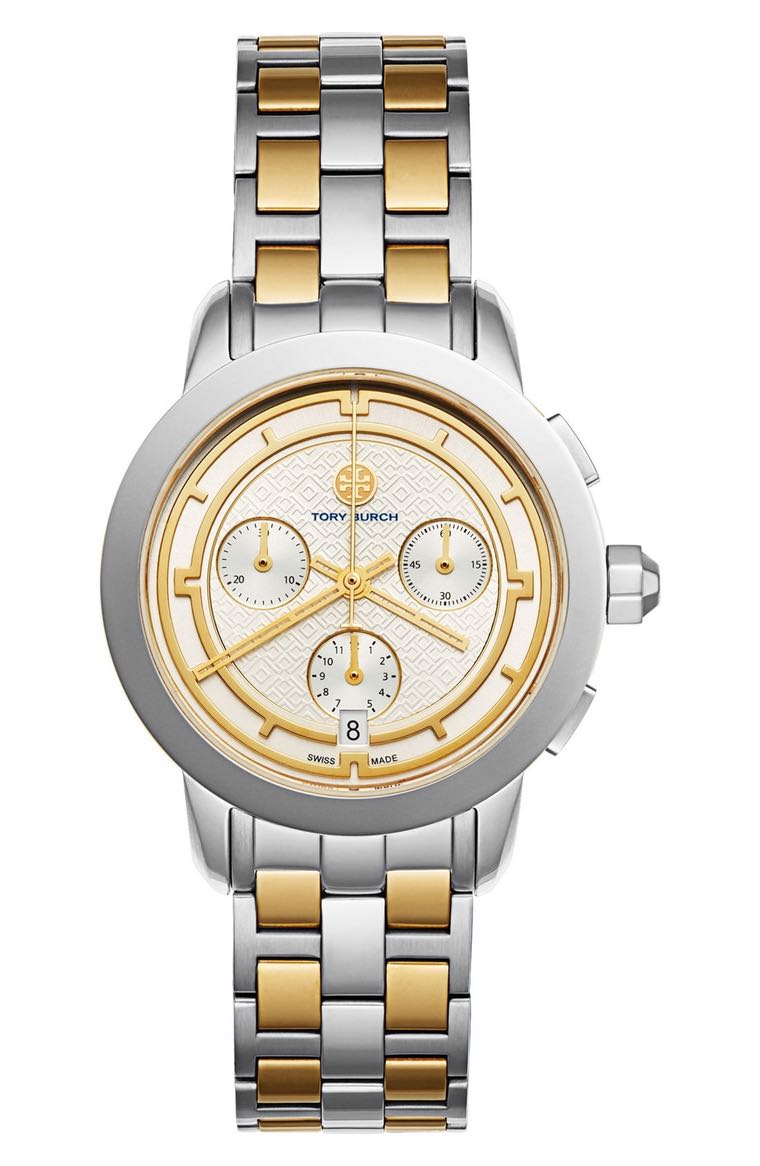 Tory Burch Classic Bracelet Watch, 37mm Silver Gold 2017 Nordstrom winter sale