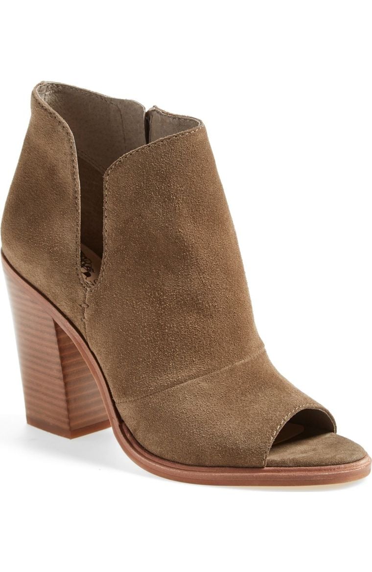 Vince Camuto 'Katleen' Peep Toe Bootie (Women) (Nordstrom Exclusive) Prairie Dust Suede Nordstrom winter sale