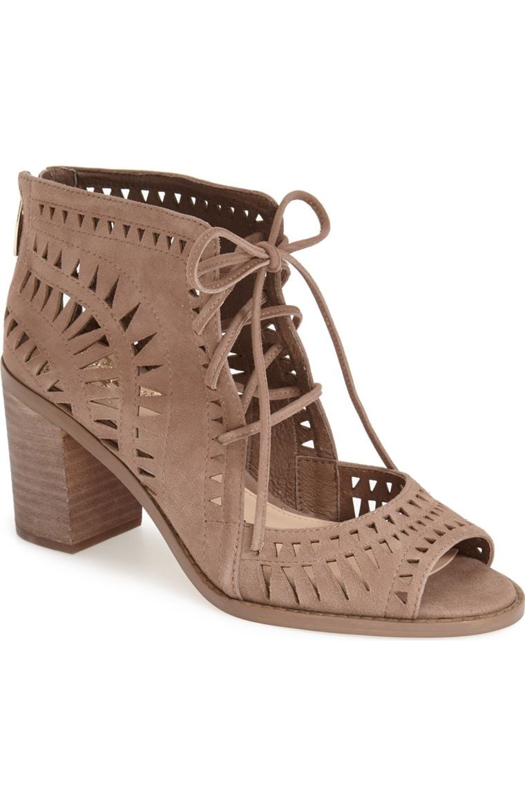 Vince Camuto 'Tarita' Cutout Lace-Up Sandal (Women) (Nordstrom Exclusive) Smoke Cloud Nordstrom winter sale 