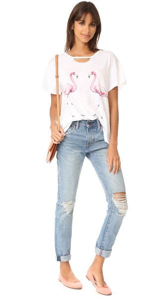 Wildfox Two Flamingos Tee Clean White Shopbop buy more save more sale