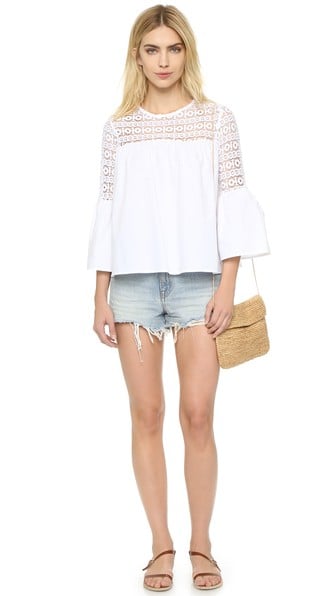 endless rose Boho Blouse White Crochet Shopbop buy more save more sale