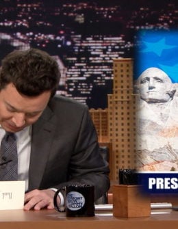 Watch Jimmy Fallon write thank you notes on Friday February 17, 2017 to President's Day, all-in-one shampoos and conditioners and much more in the video below.
