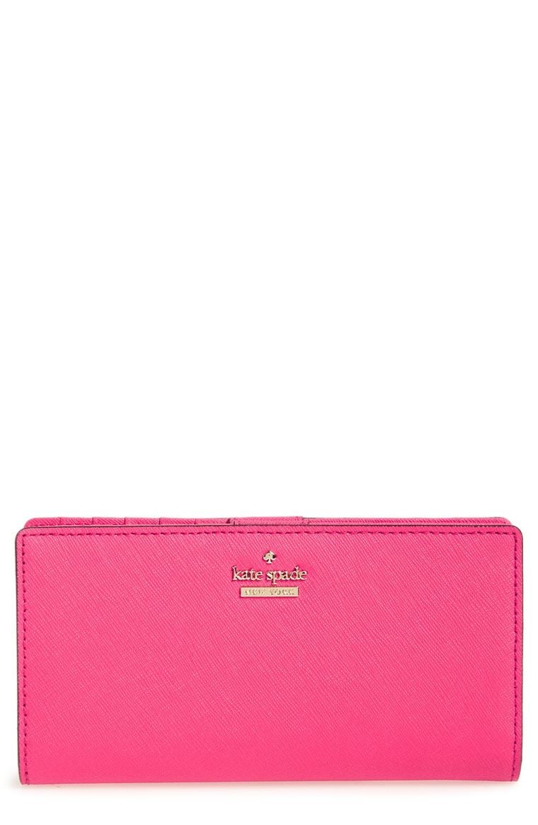 kate spade new york 'cameron street - stacy' textured leather wallet Pink Confetti 2017 Nordstrom winter sale