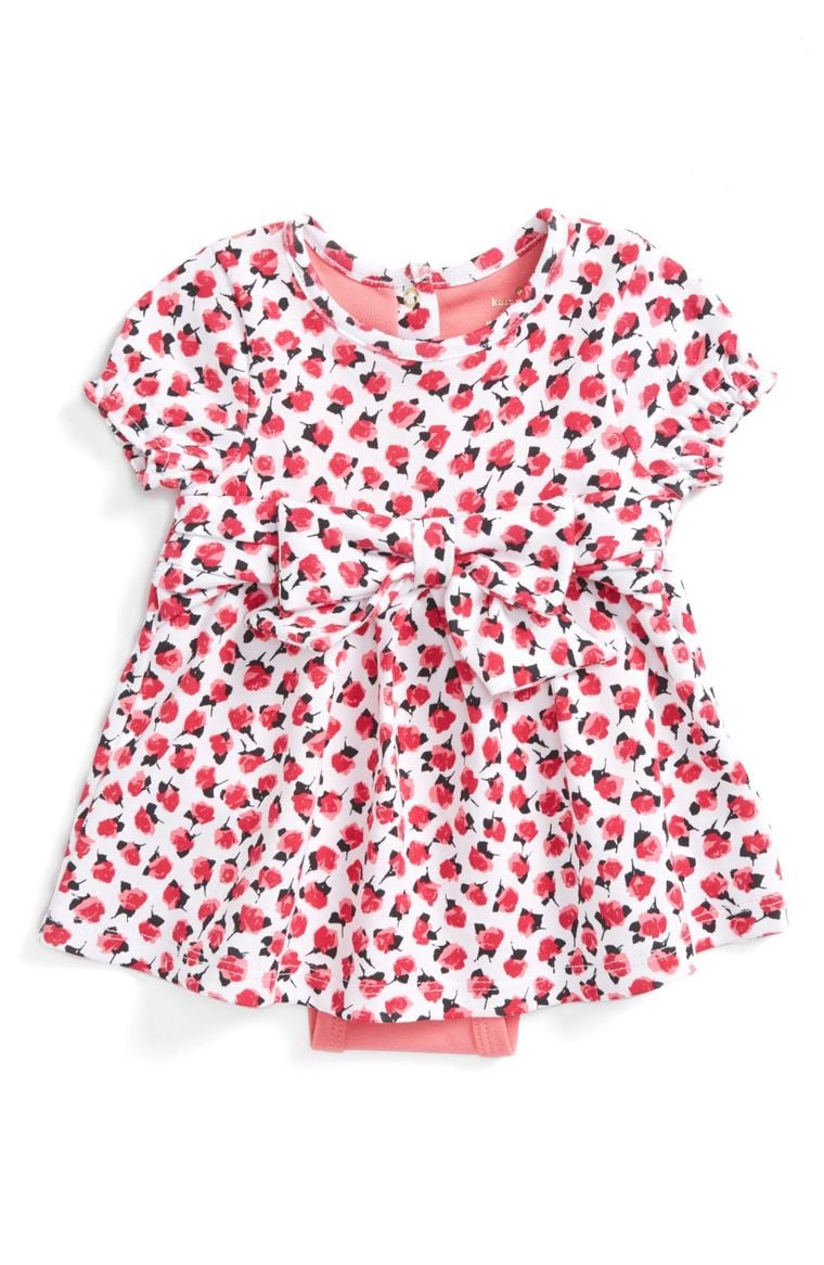 kate spade new york jillian skirted bodysuit (Baby Girls) Pink Multi Roses Print easter dresses for baby girls 2017 style